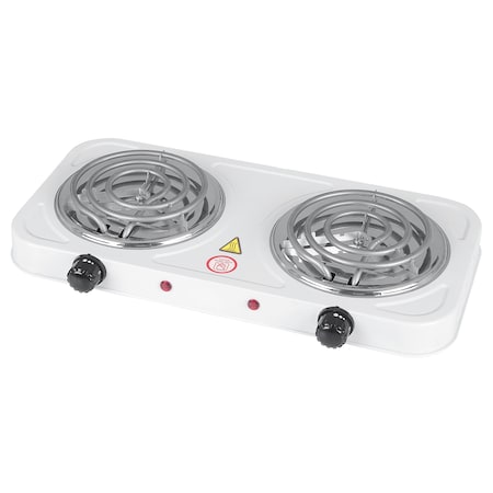 Emerald Electric Double Burner - White SM-STV-2680